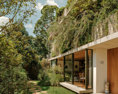 continuous vertical gardens and layered planters wrap 111 house in são paulo
