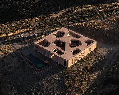 MOLD punctures terracotta-colored greek island 'M residence' with seven open-air courtyards