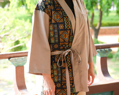 moyo shirt jacket weaves korean hanbok silhouette with east african kitenge textile
