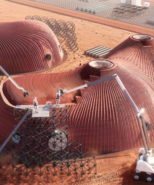 robotic 3D printed regolith shells compose AENARA’s future mars habitat at powerhouse parramatta