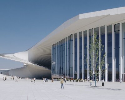 snøhetta unveils completed shanghai grand opera house with spiraling public rooftop