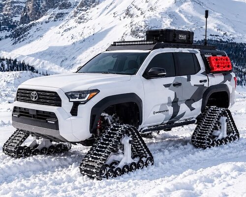 toyota swaps wheels for snow tracks in five arctic-ready concept vehicles