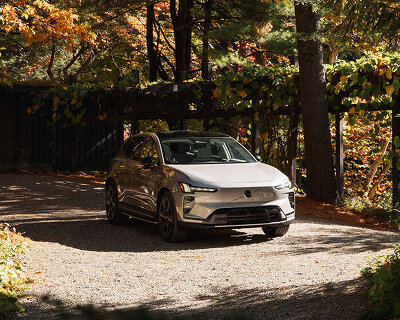 we drove volvo's electric EX60 to russel wright's modernist woodland home at manitoga